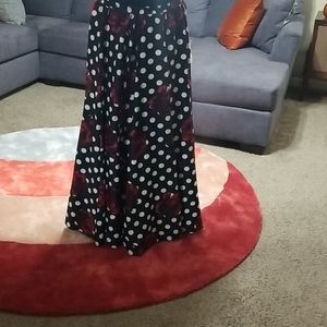Polka dot maxi skirt